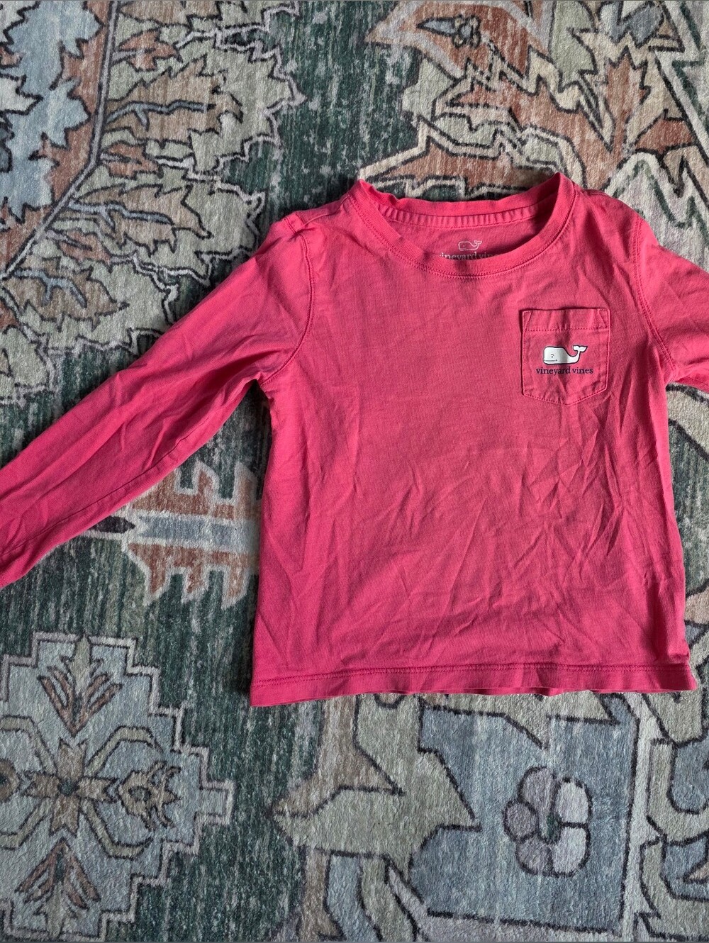 Kids Vinyard Vines Long Sleeve Pocket Tee